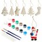26 Pcs Set Christmas Crafts for Kids, Ceramics to Paint Xmas Ornament DIY 2.3x4"